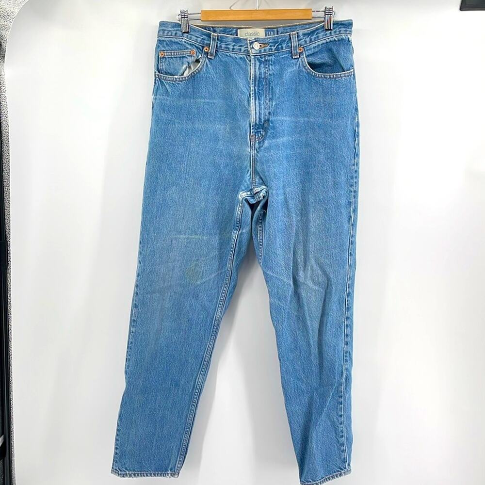 Vintage Gap Classic hi rise rigid denim straight leg jeans sz 16 Reg